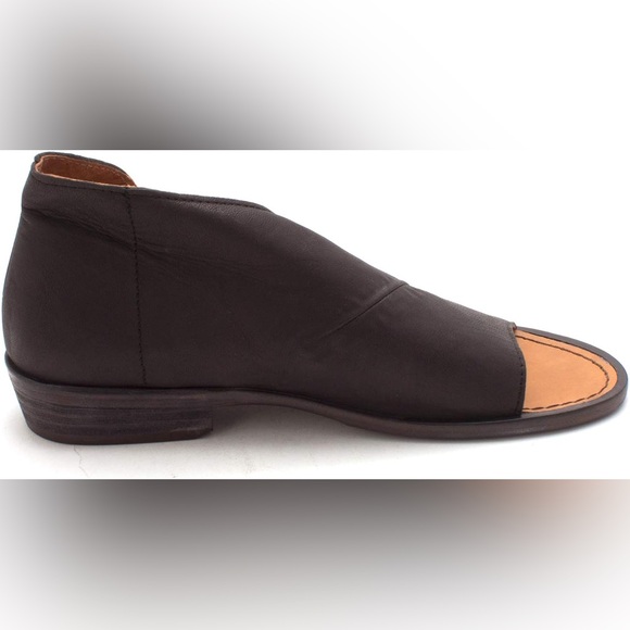 Free People Black Leather Wrap Bootie Sandals - Picture 8 of 16